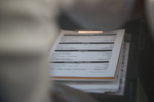 Close up shot of preflight checklist